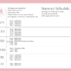 Summer Schedule